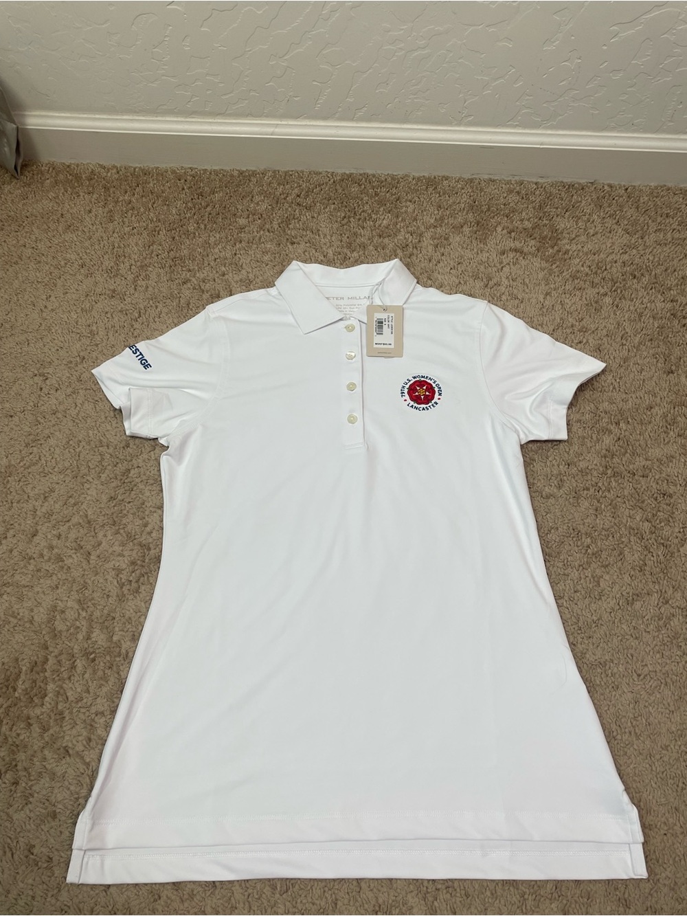 NWT Women’s Peter Millar 2024 U.S. Women's Open Antigua Motivated Polo(Current o